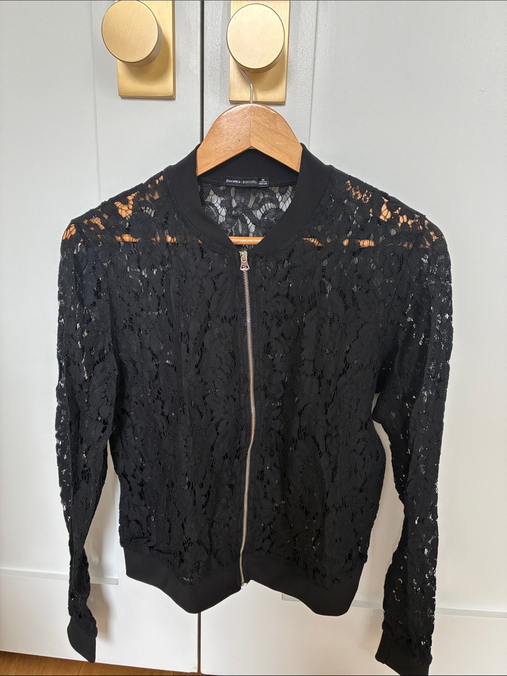 Bershka Lace Bomber Jacket Top
